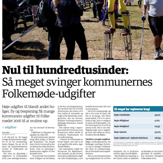 0 til 463.418: Kommunernes Folkemøde-udgifter